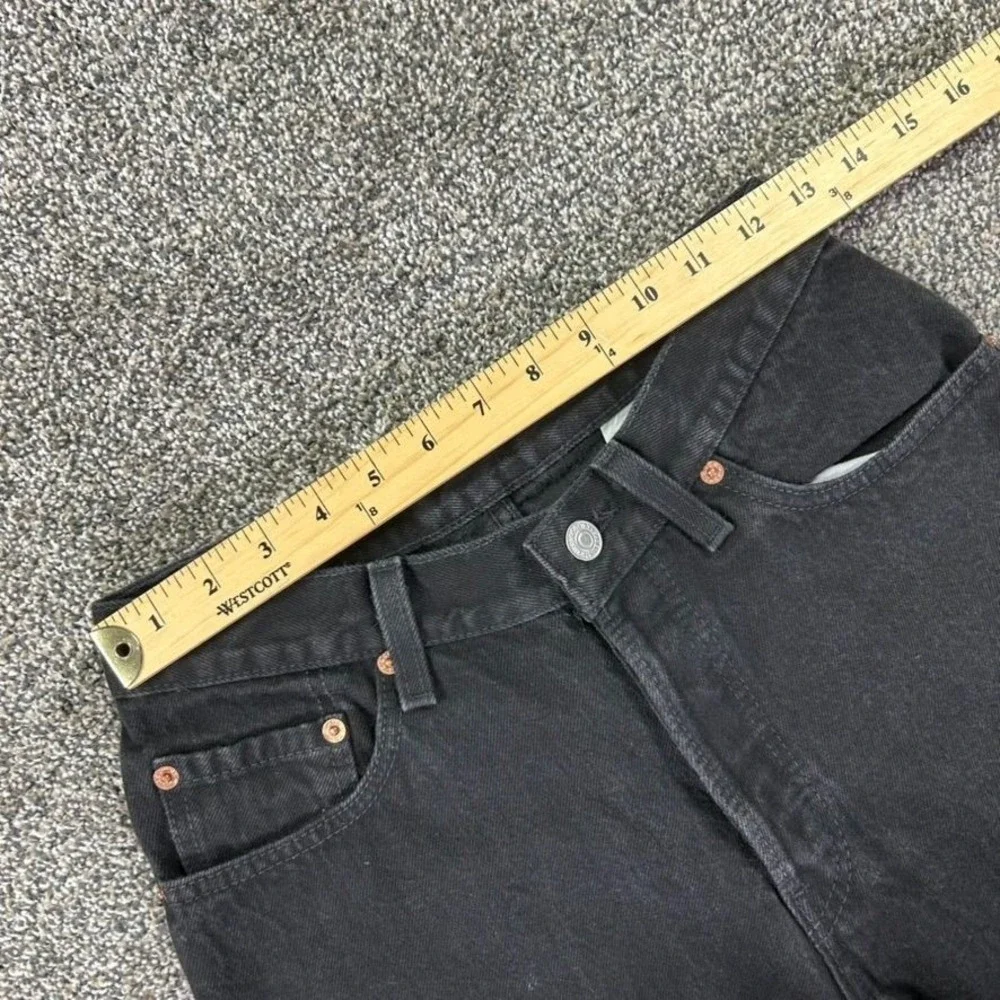 Vintage Levis 501XX Black Denim Button Fly Straight Leg Jean Men Medium USA Made